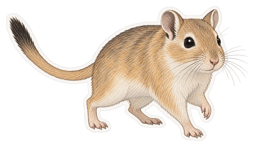 La gerbille de Mongolie (Meriones unguiculatus)