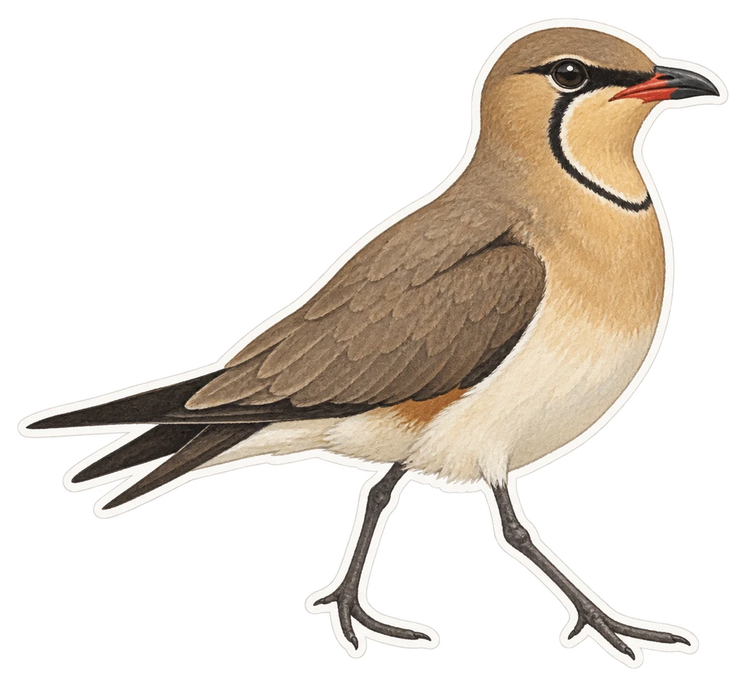 La glaréole à collier (Glareola pratincola)