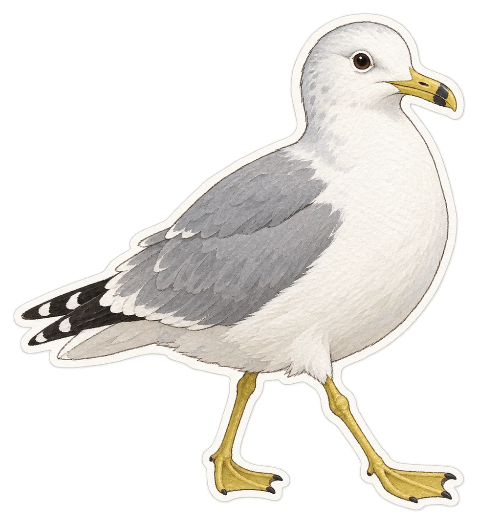 Le goéland cendré (Larus canus)