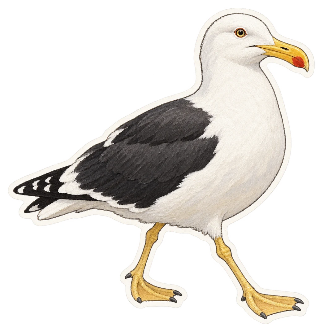 Le goéland dominicain (Larus dominicanus)
