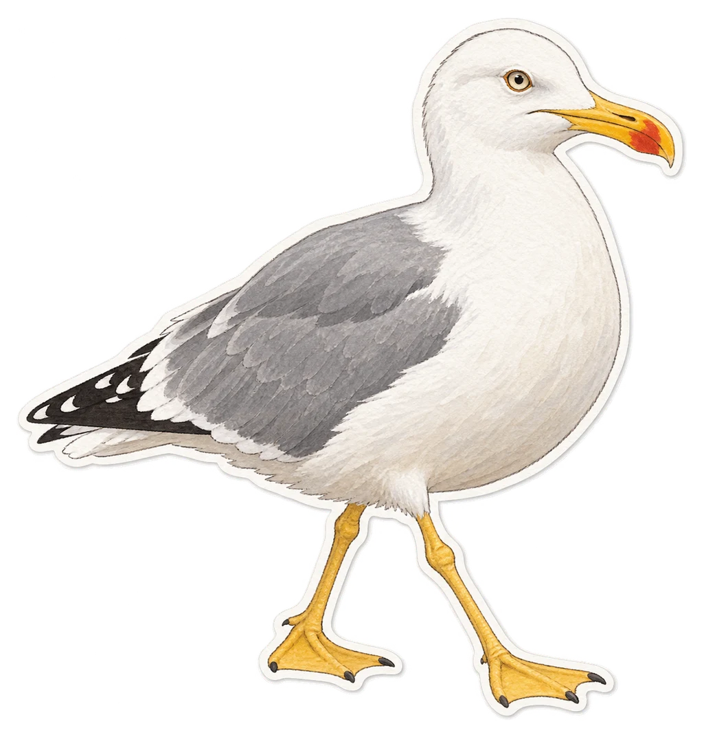 Le goéland pontique (Larus cachinnans)