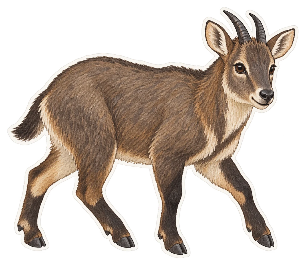 Le goral gris (Naemorhedus goral)