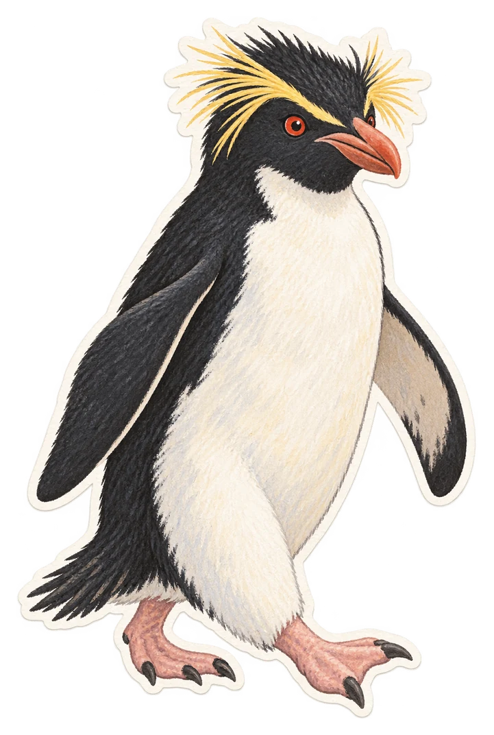 Le gorfou sauteur (Eudyptes chrysocome)