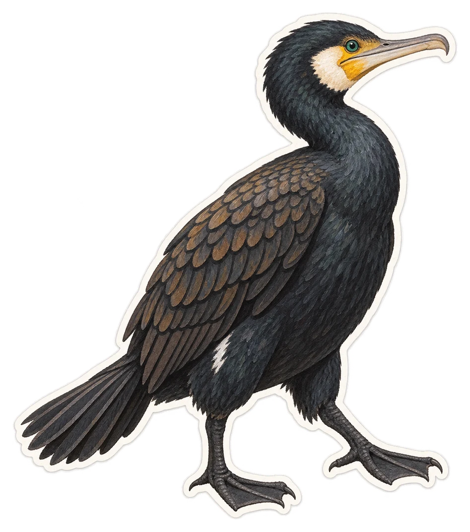 Le grand cormoran (Phalacrocorax carbo)