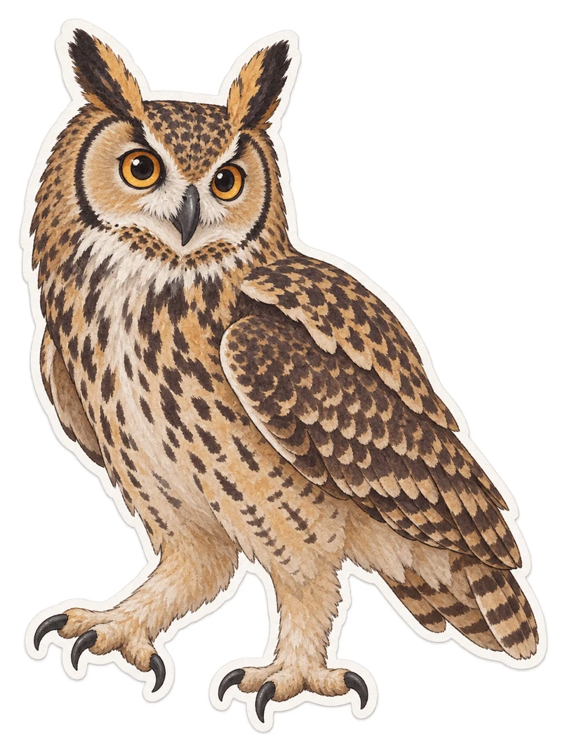 Le grand-duc à aigrettes (Bubo poensis)