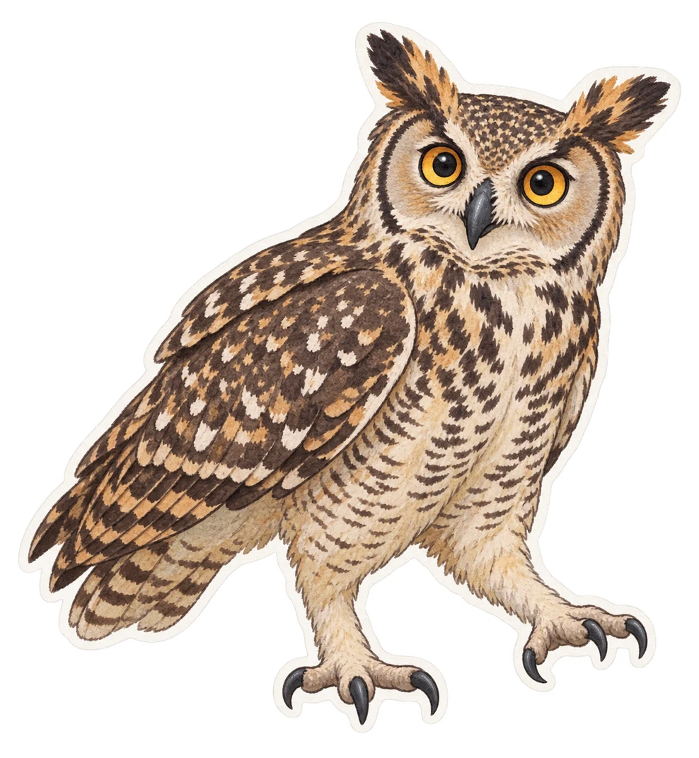Le grand-duc africain (Bubo africanus)