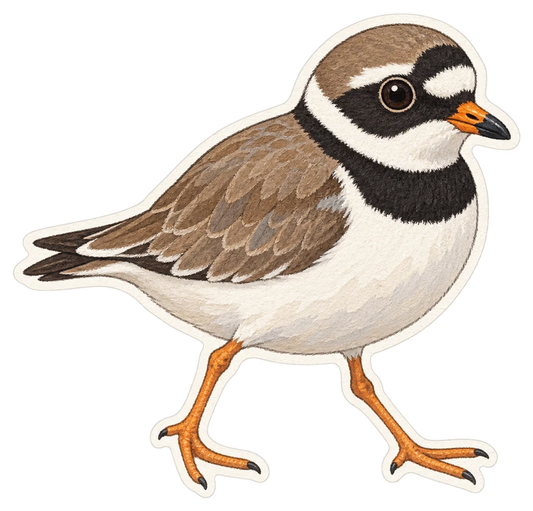 Le grand gravelot (Charadrius hiaticula)