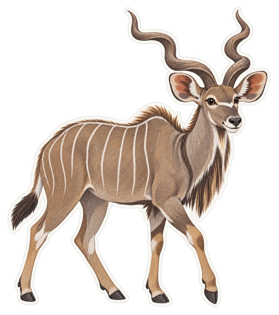 Le grand koudou (Tragelaphus strepsiceros)