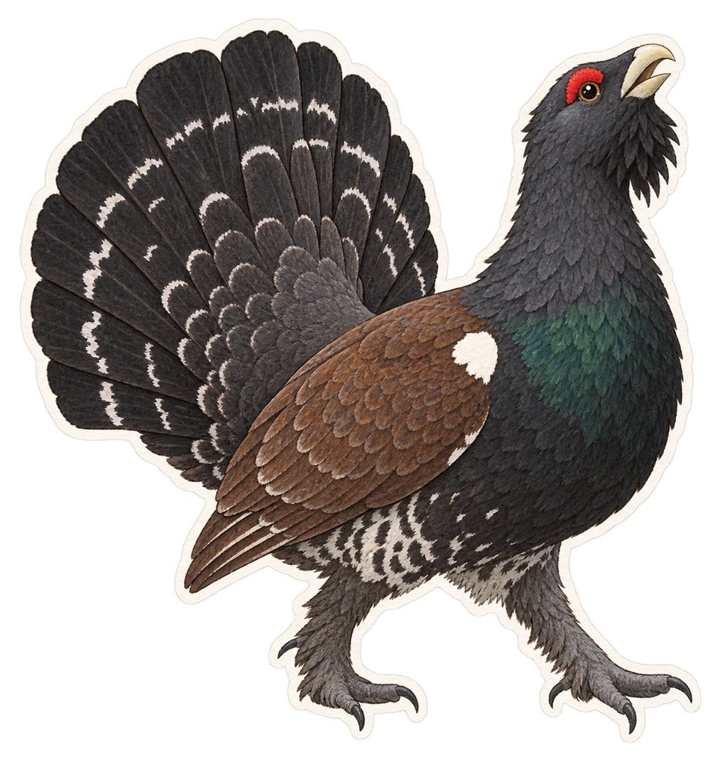 Le grand tétras (Tetrao urogallus)