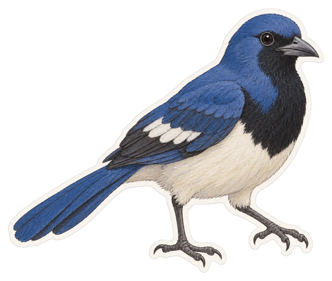 Le grandala bleu (Grandala coelicolor)