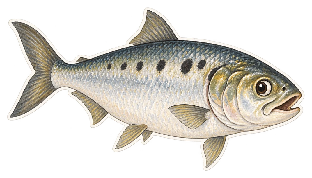 La grande alose (Alosa alosa)