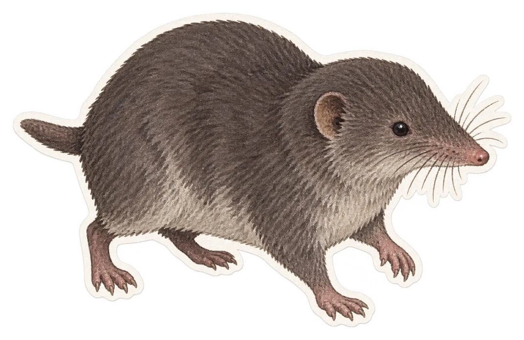 La grande musaraigne à courte queue (Blarina brevicauda)