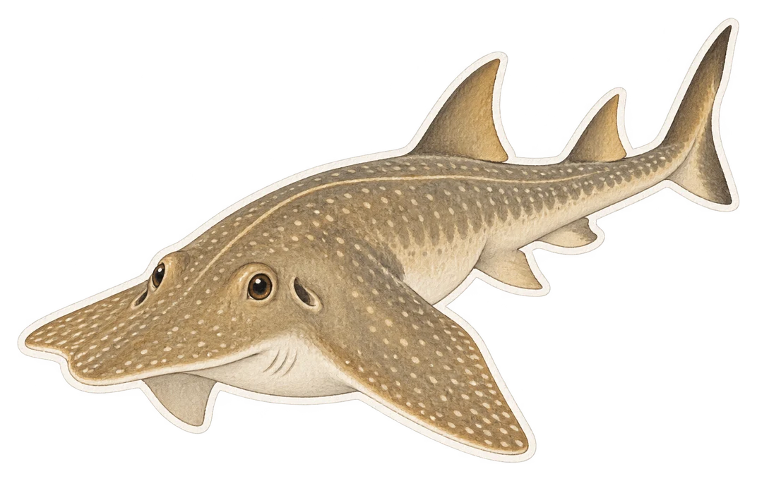 La grande raie-guitare (Rhynchobatus djiddensis)