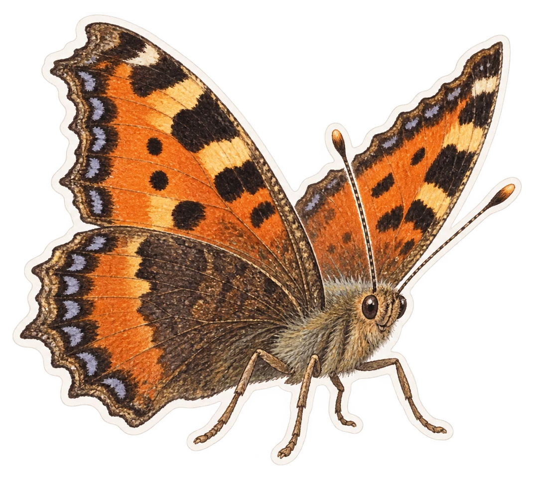 La grande tortue (Nymphalis polychloros)