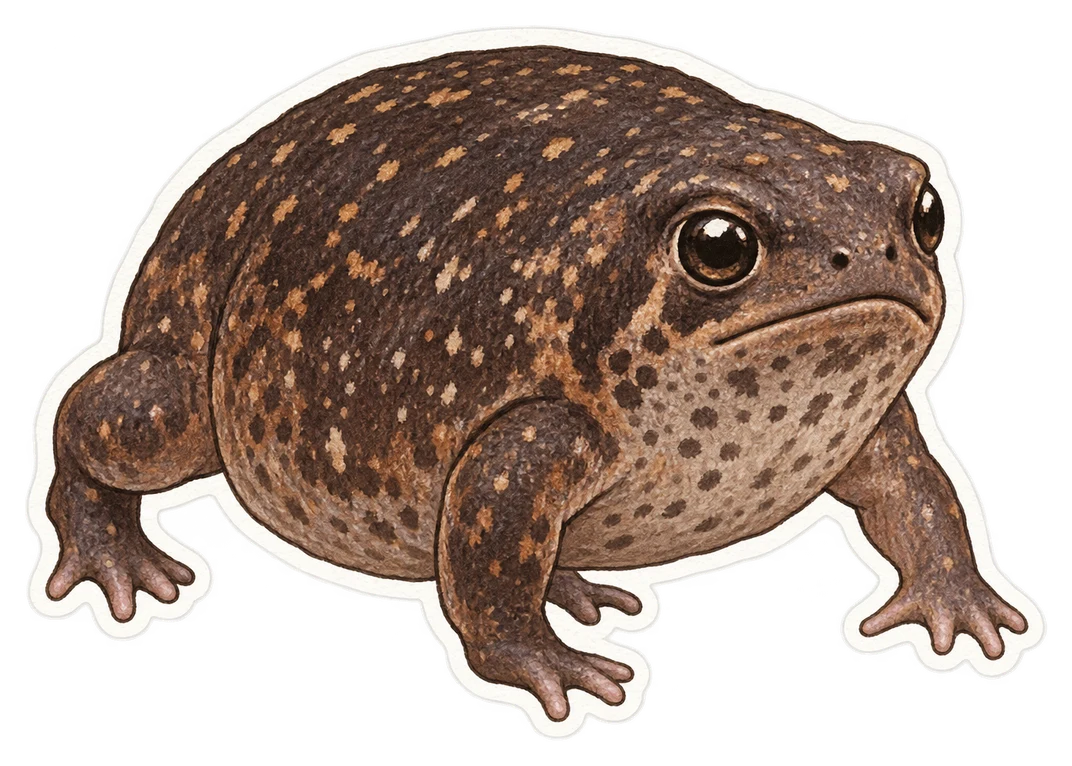 La grenouille de pluie noire (Breviceps fuscus)