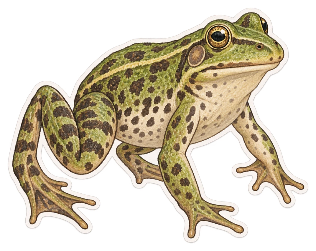 La grenouille rieuse (Pelophylax ridibundus)
