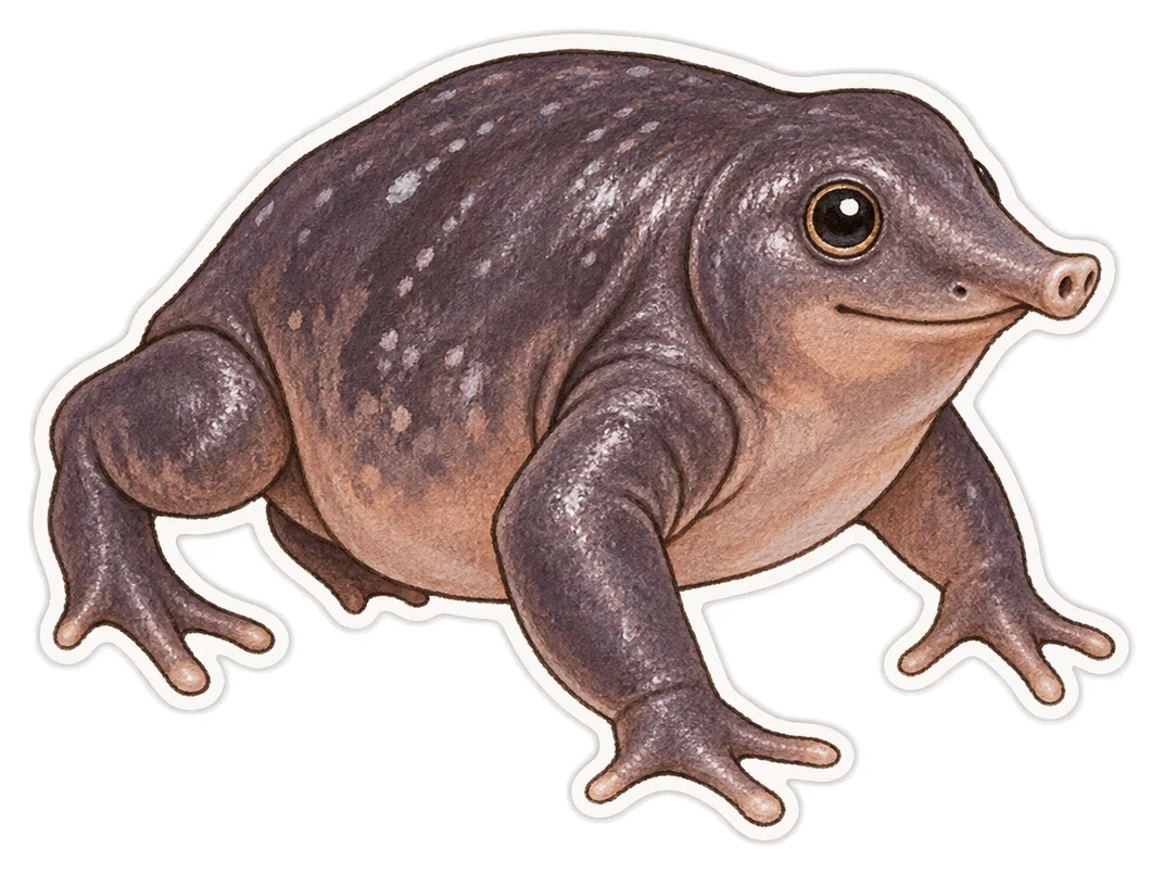 La grenouille violette (Nasikabatrachus sahyadrensis)