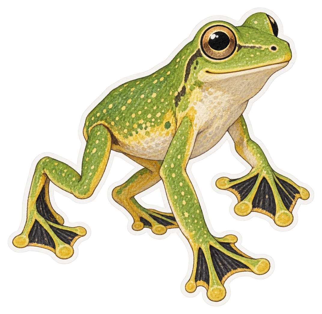La grenouille volante de Wallace (Rhacophorus nigropalmatus)