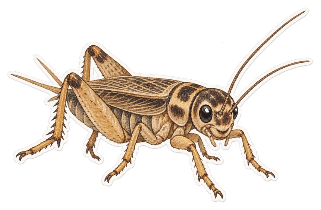 Le grillon domestique (Acheta domesticus)