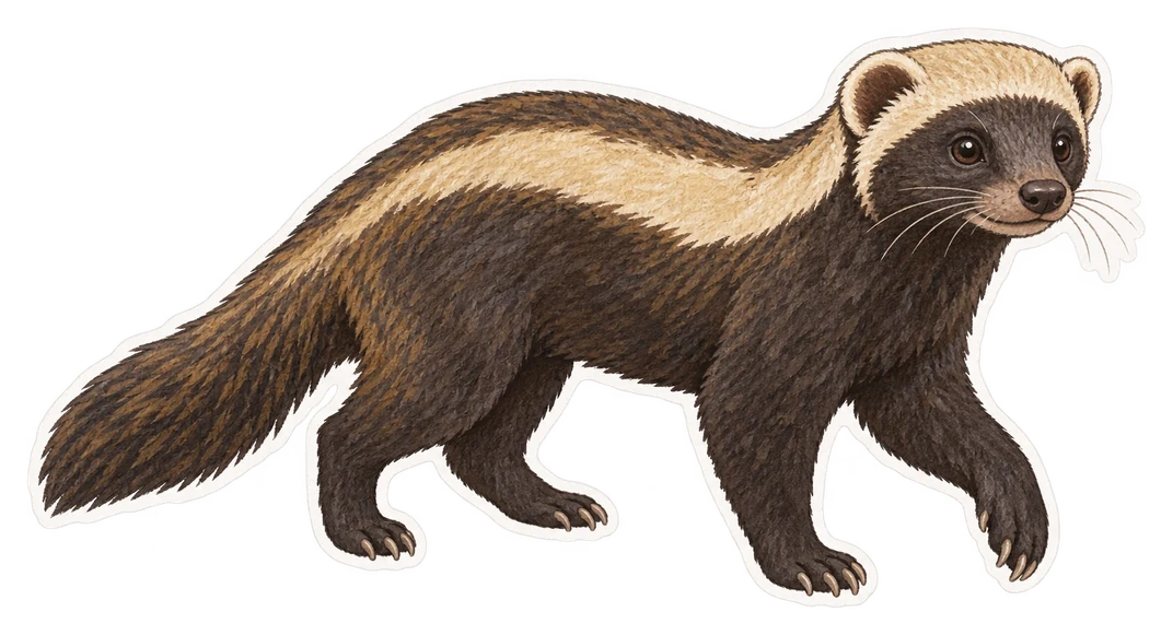 Le grison à grande tache (Galictis vittata)