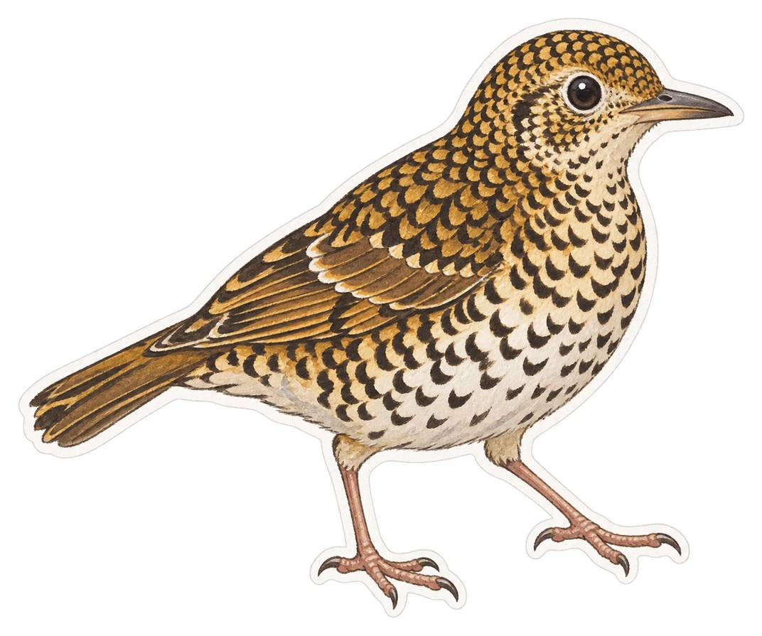 La grive dorée (Zoothera aurea)