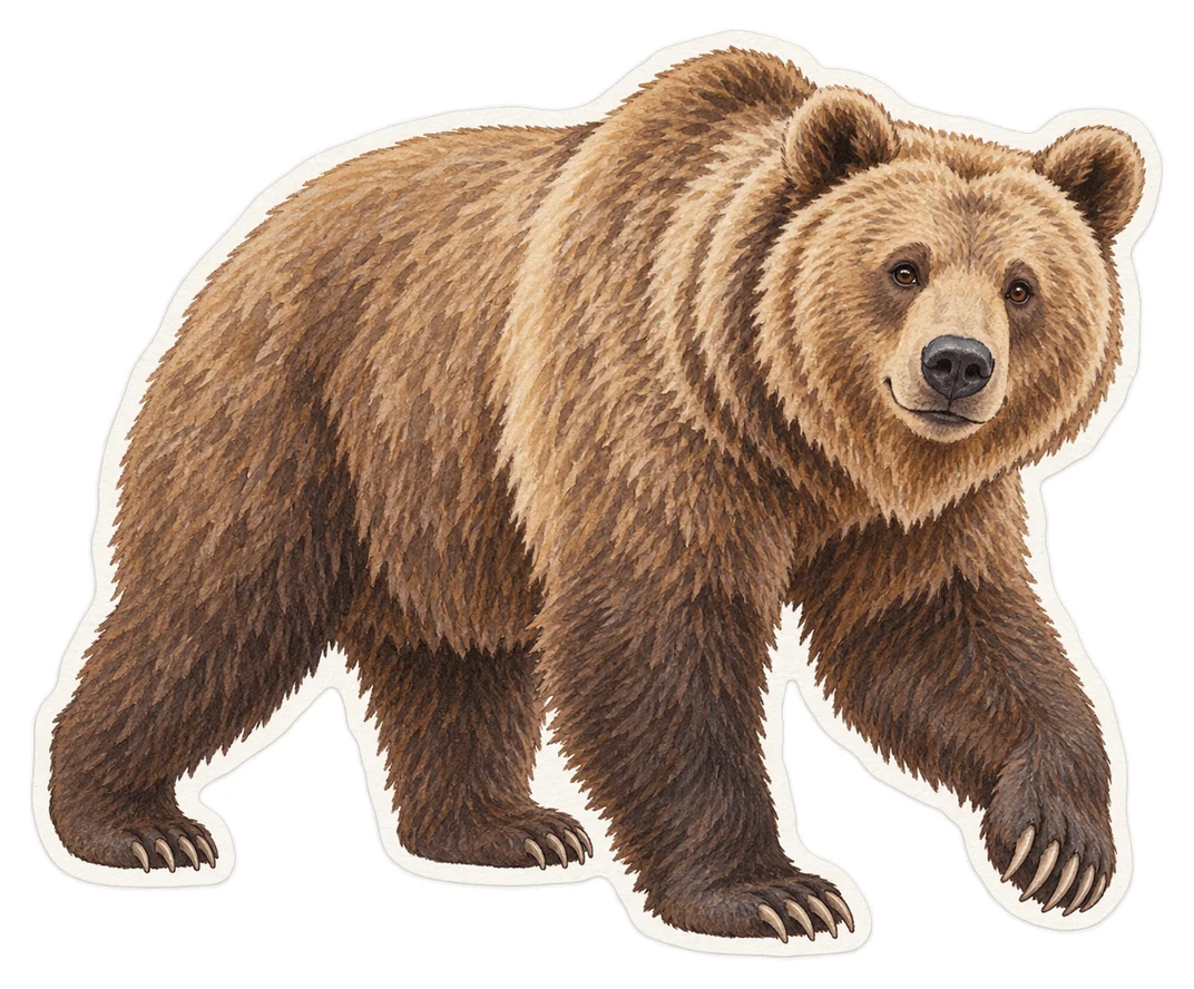 Le grizzly (Ursus arctos horribilis)