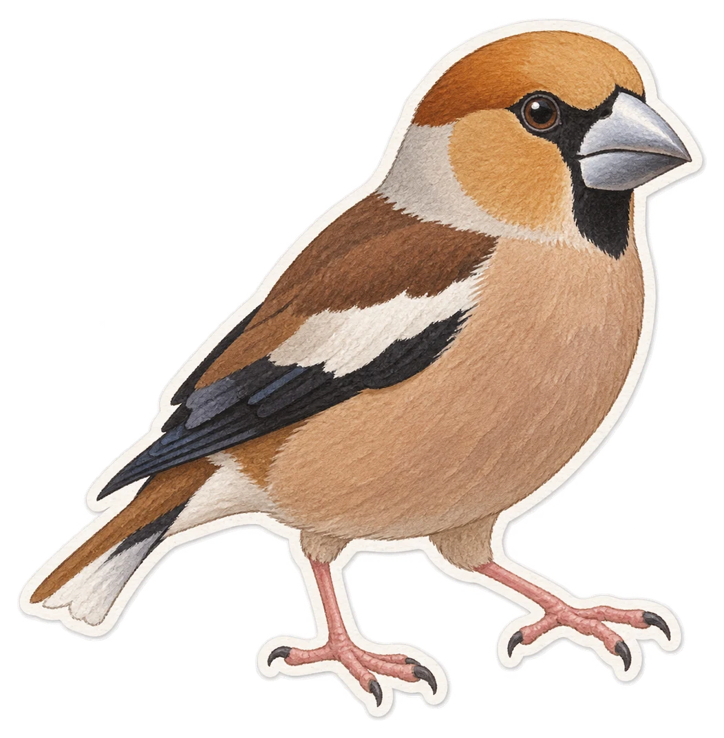 Le gros-bec casse-noyaux (Coccothraustes coccothraustes)