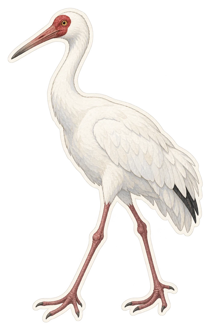 La grue de Sibérie (Leucogeranus leucogeranus)