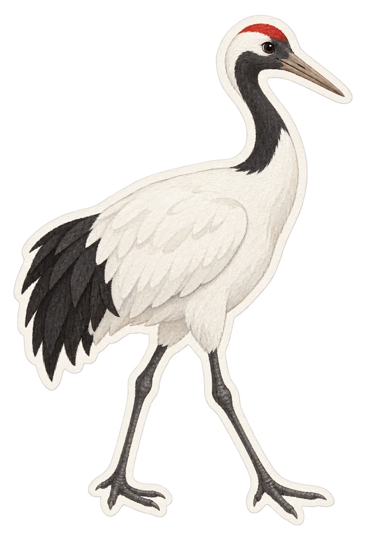 La grue du Japon (Grus japonensis)