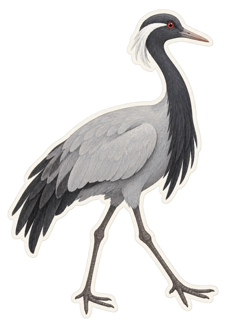 La grue moine (Grus monacha)
