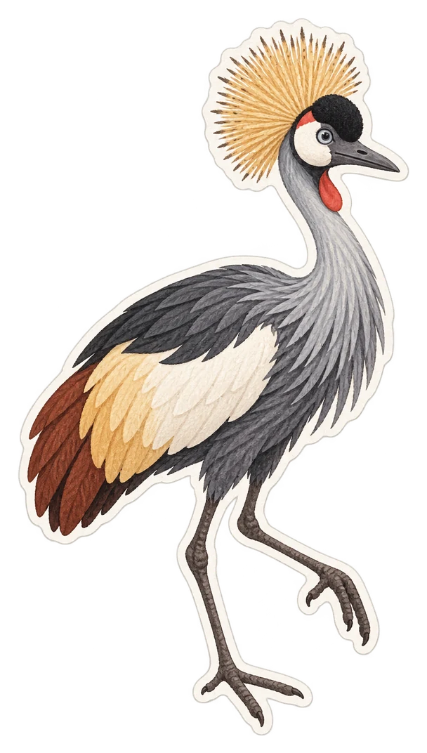 La grue royale (Balearica regulorum)