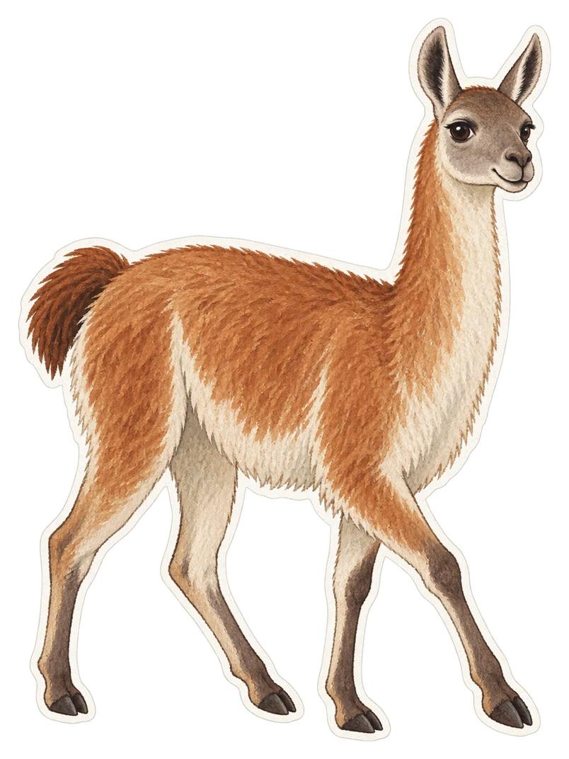 Le guanaco (Lama guanicoe)