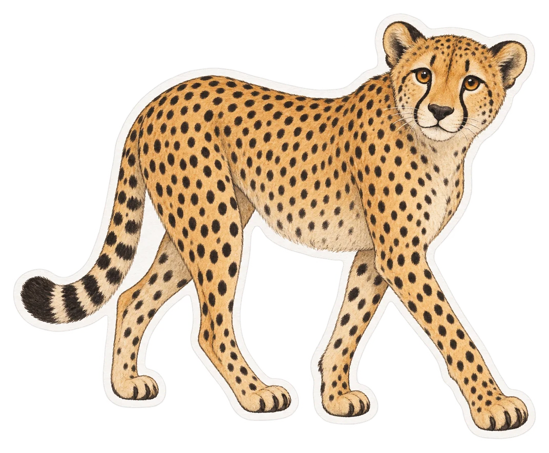 Le guépard royal (Acinonyx jubatus)