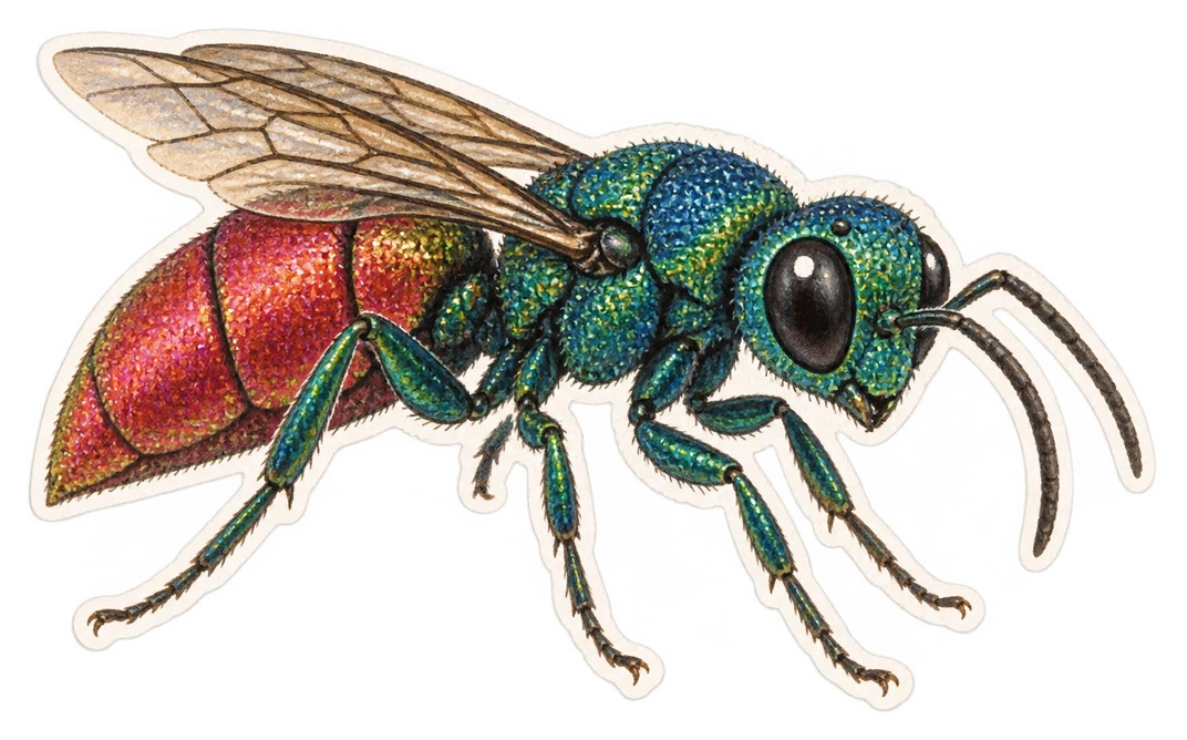 La guêpe-coucou ignita (Chrysis ignita)