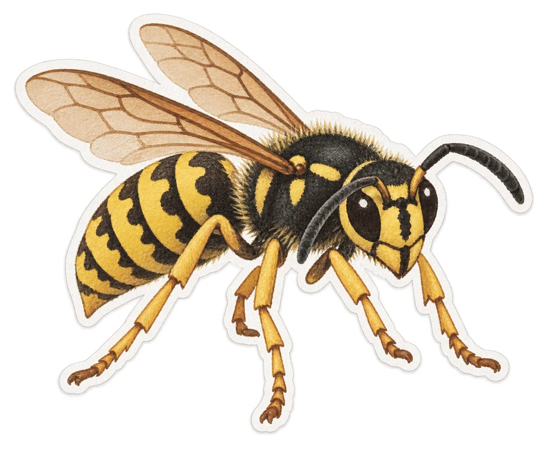 La guêpe des buissons (Dolichovespula media)