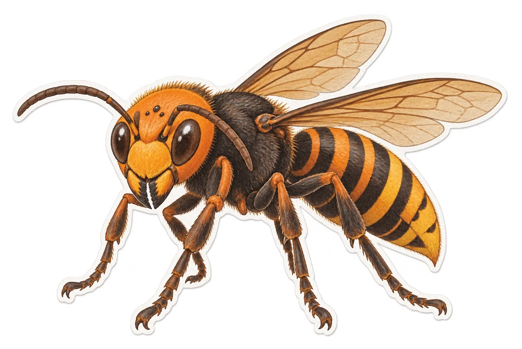 Le frelon géant asiatique (Vespa mandarinia)