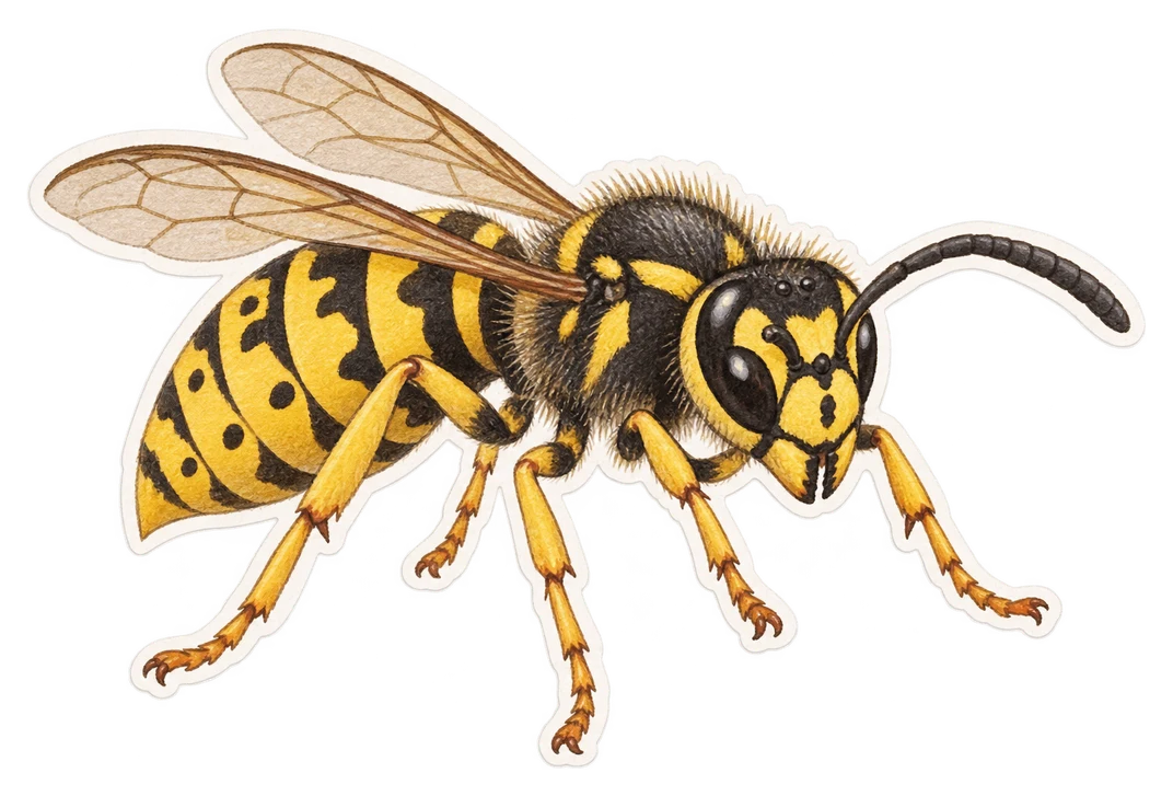 La guêpe germanique (Vespula germanica)