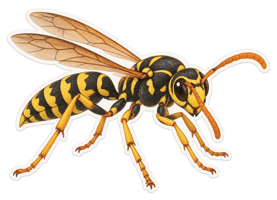 La guêpe poliste méridionale (Polistes gallicus)