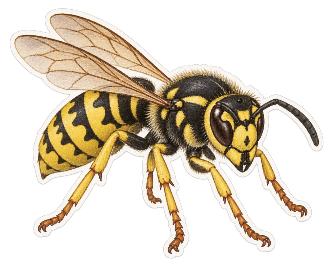 La guêpe saxonne (Dolichovespula saxonica)