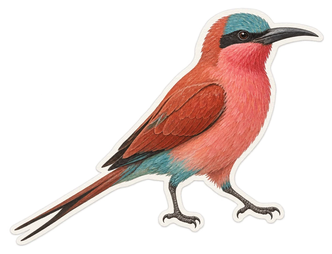 Le guêpier carmin (Merops nubicoides)