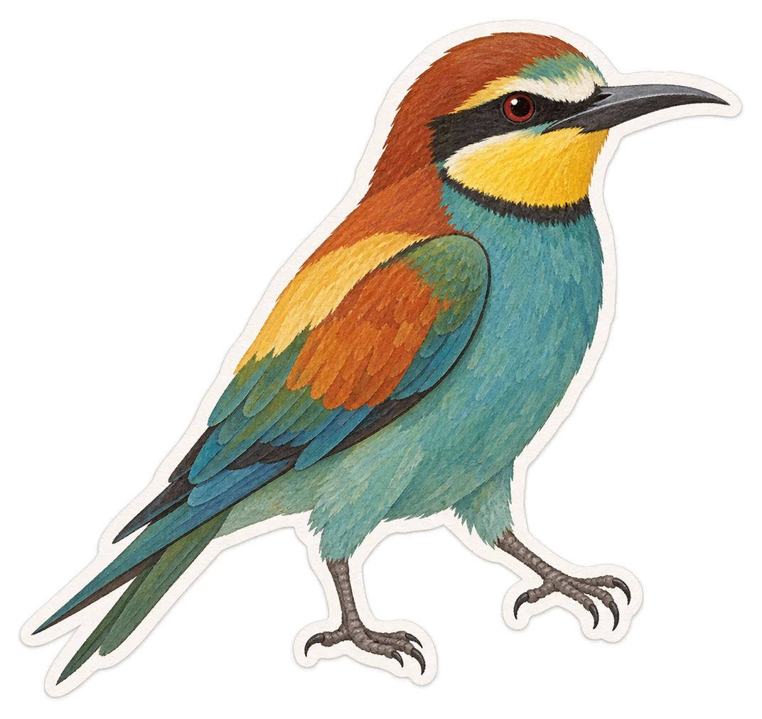Le guêpier d'Europe (Merops apiaster)