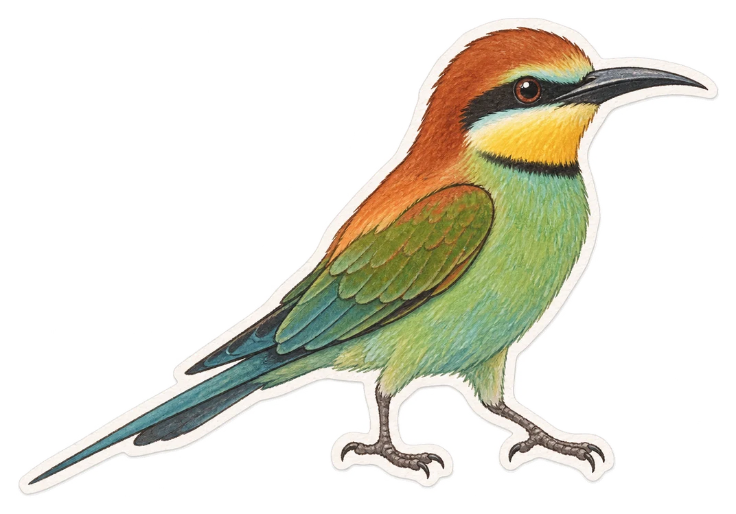 Le guêpier d'Orient (Merops orientalis)