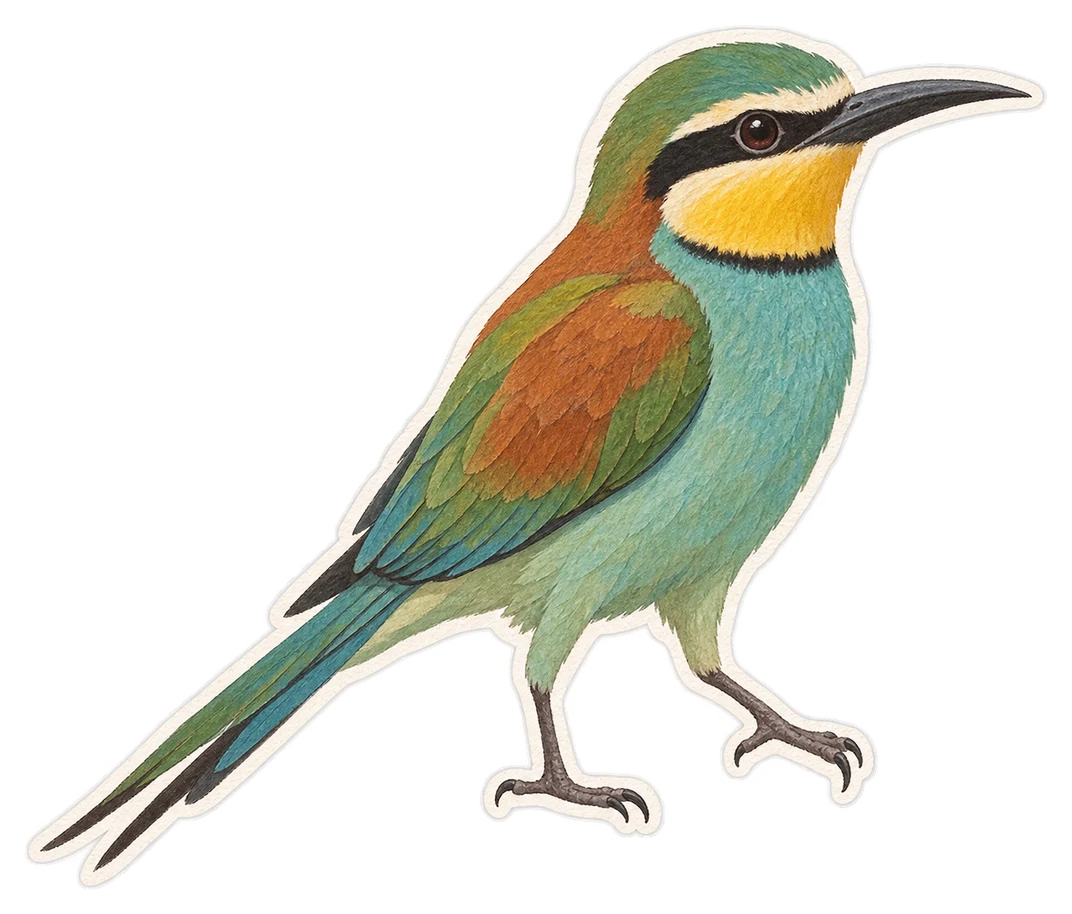 Le guêpier de Perse (Merops persicus)
