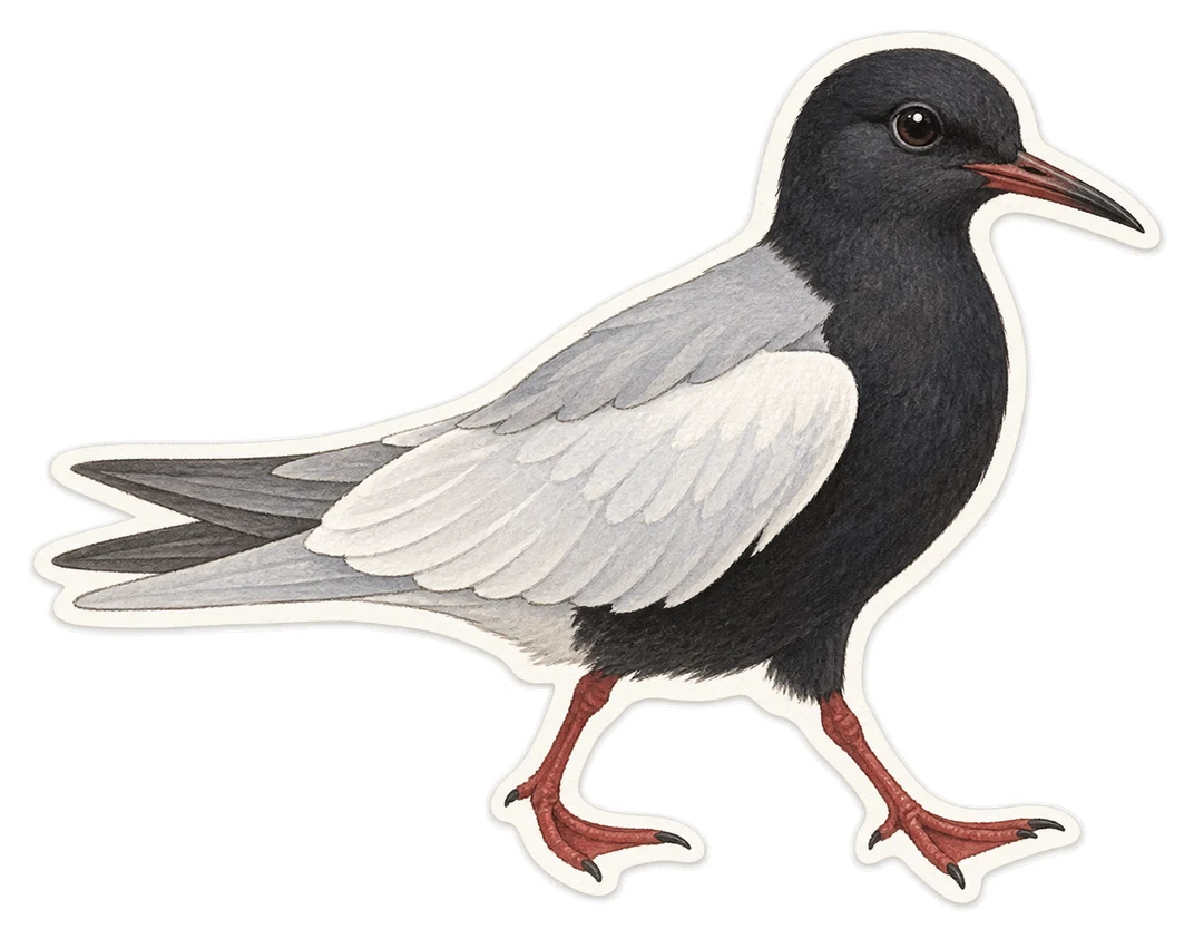 La guifette leucoptère (Chlidonias leucopterus)