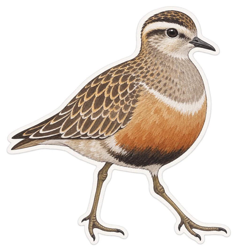 Le guignard d'Europe (Charadrius morinellus)