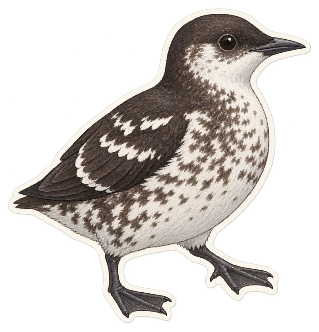 Le guillemot marbré (Brachyramphus marmoratus)