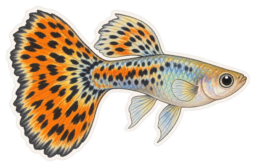 Le guppy (Poecilia reticulata)