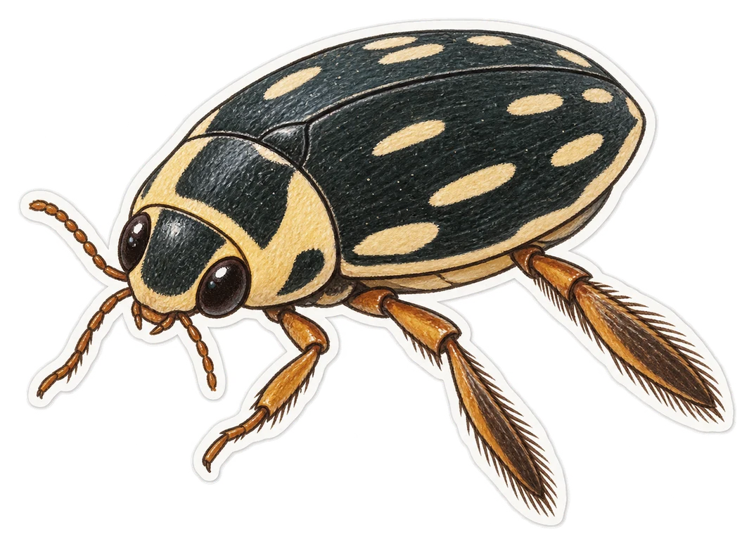 Le gyrin nageur (Gyrinus natator)