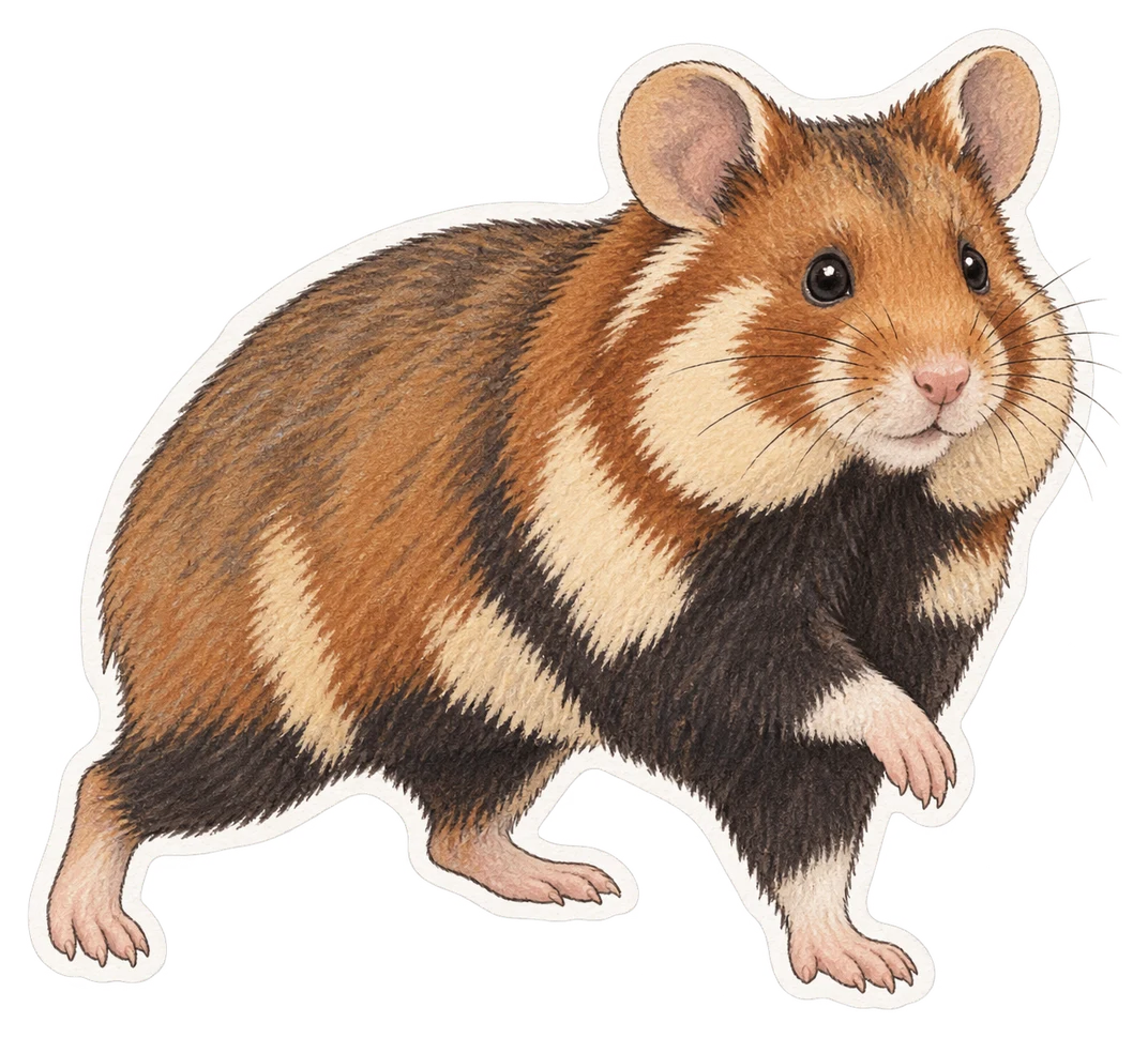 Le hamster d'Europe (Cricetus cricetus)