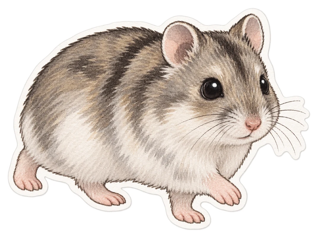 Le hamster russe (Phodopus sungorus)